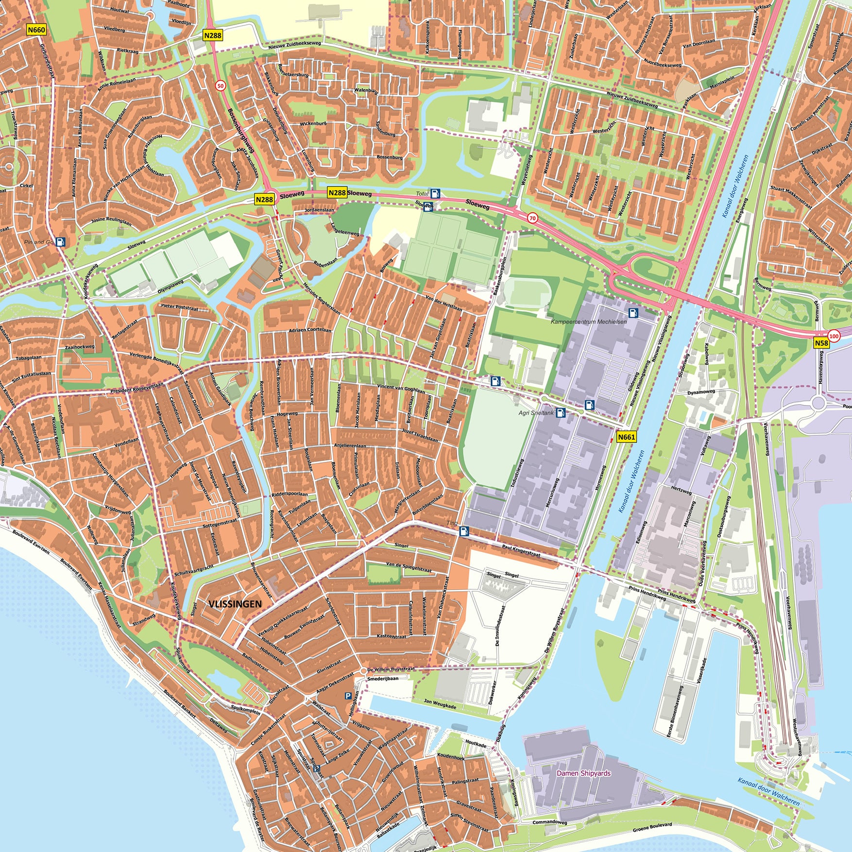 Kaart Vlissingen - Afbeelding 2