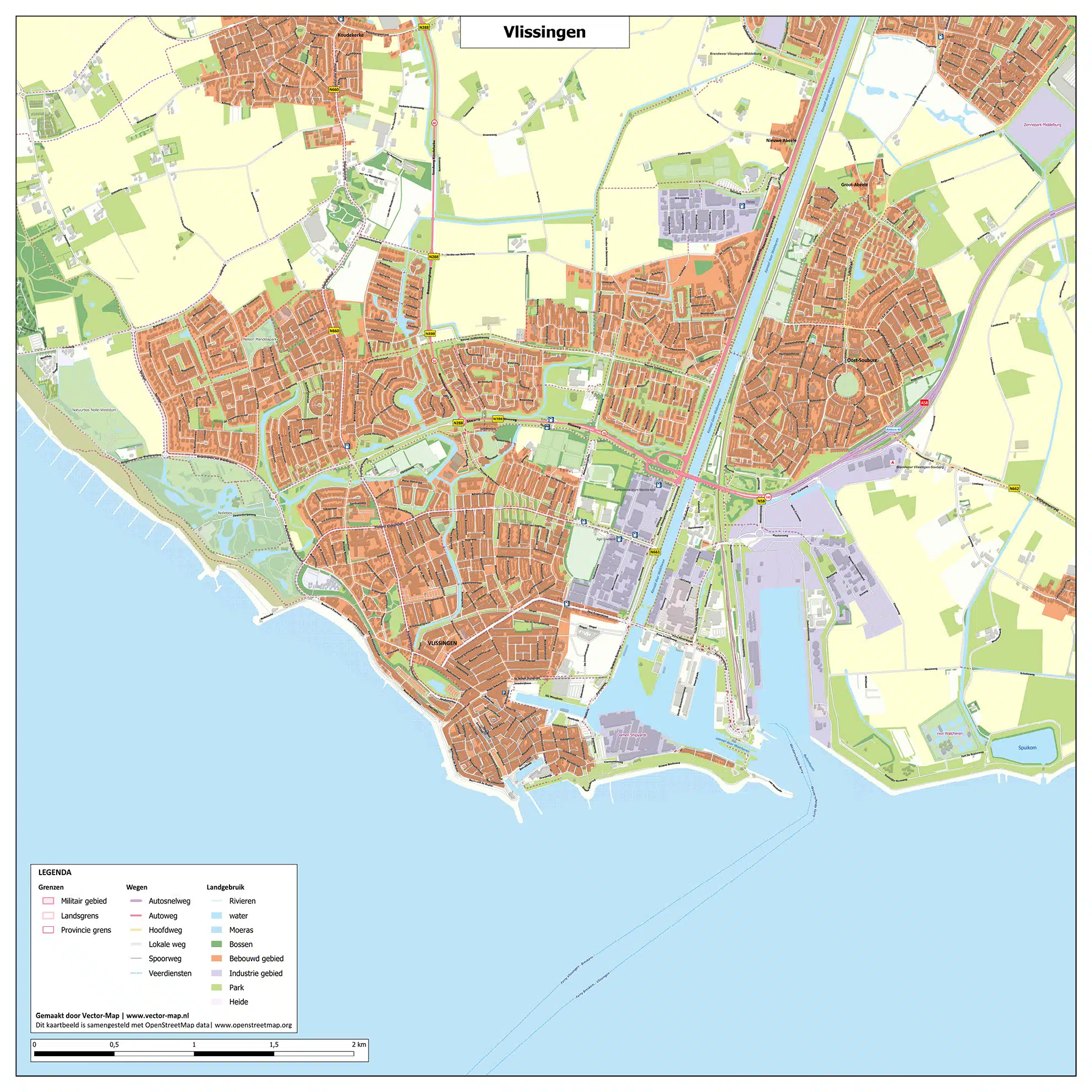 Kaart Vlissingen