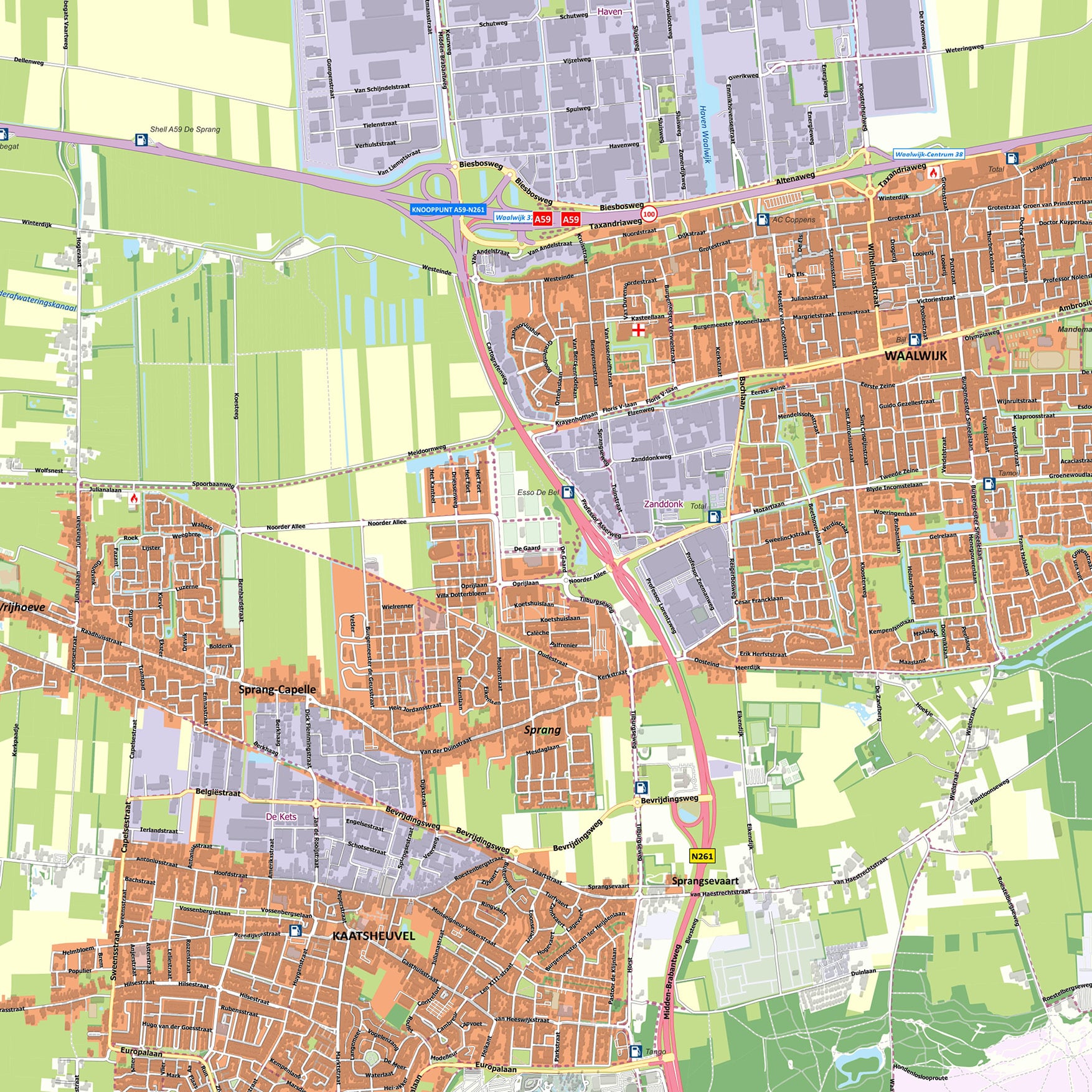 Kaart Waalwijk - Afbeelding 2