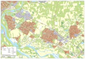 Kaart Westervoort, Duiven & Zevenaar