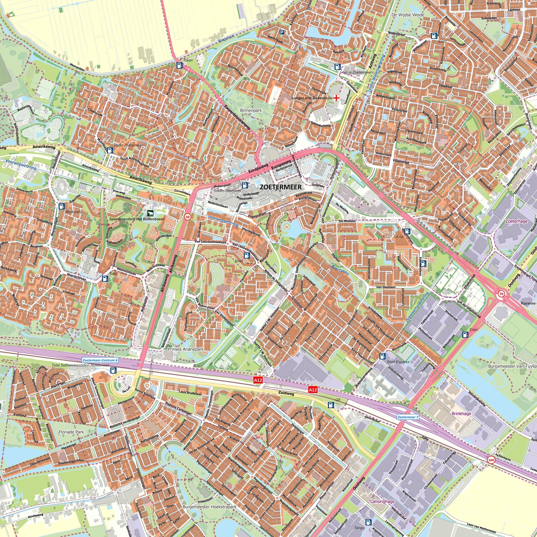 Kaart Zoetermeer - Afbeelding 2