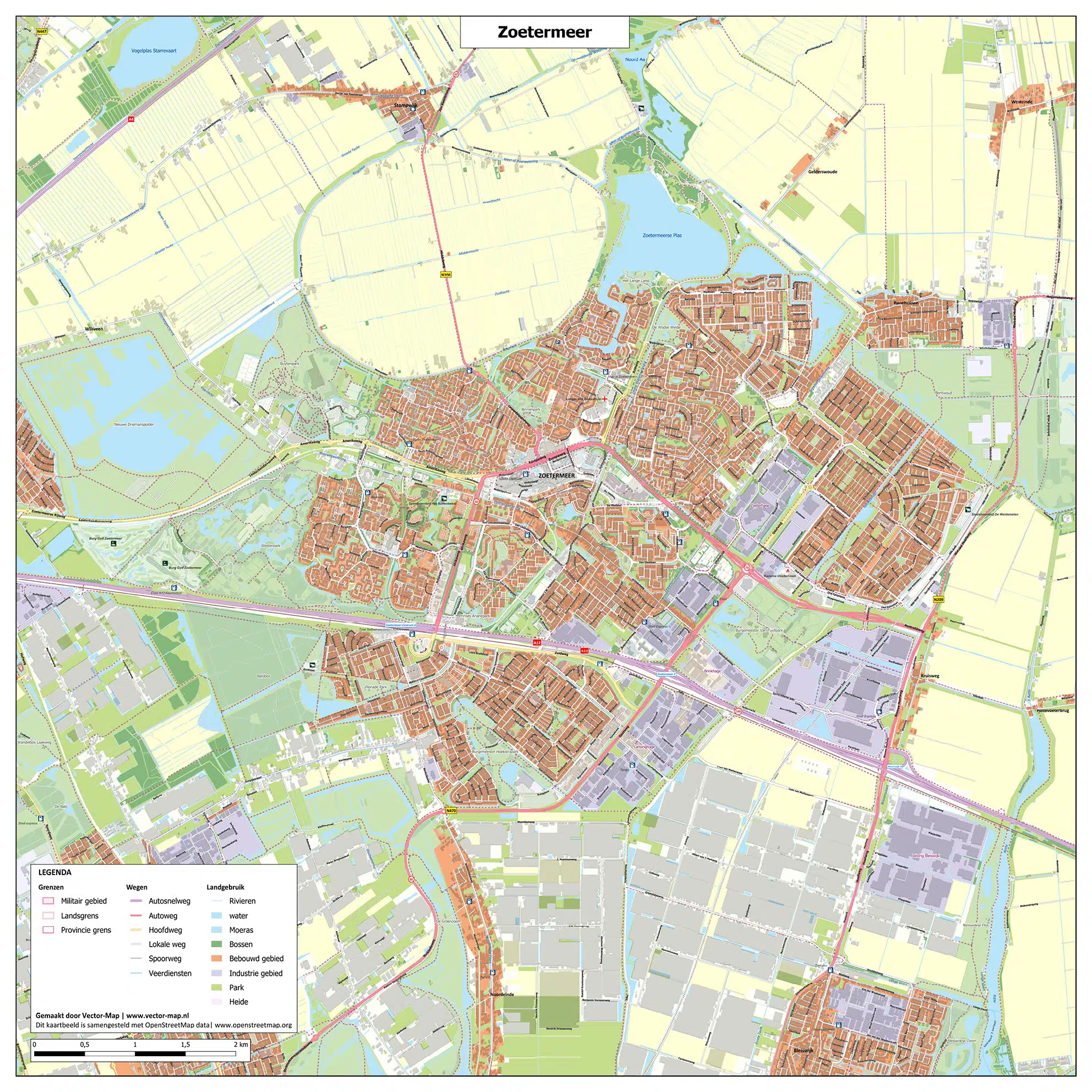 Kaart Zoetermeer