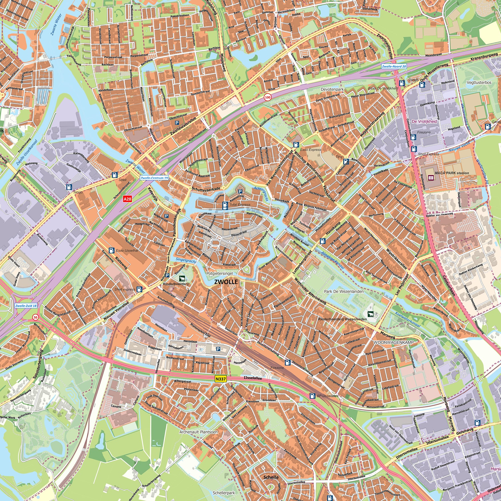 Kaart Zwolle - Afbeelding 2