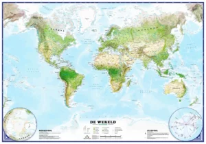 Wereldkaart Natuurkundig