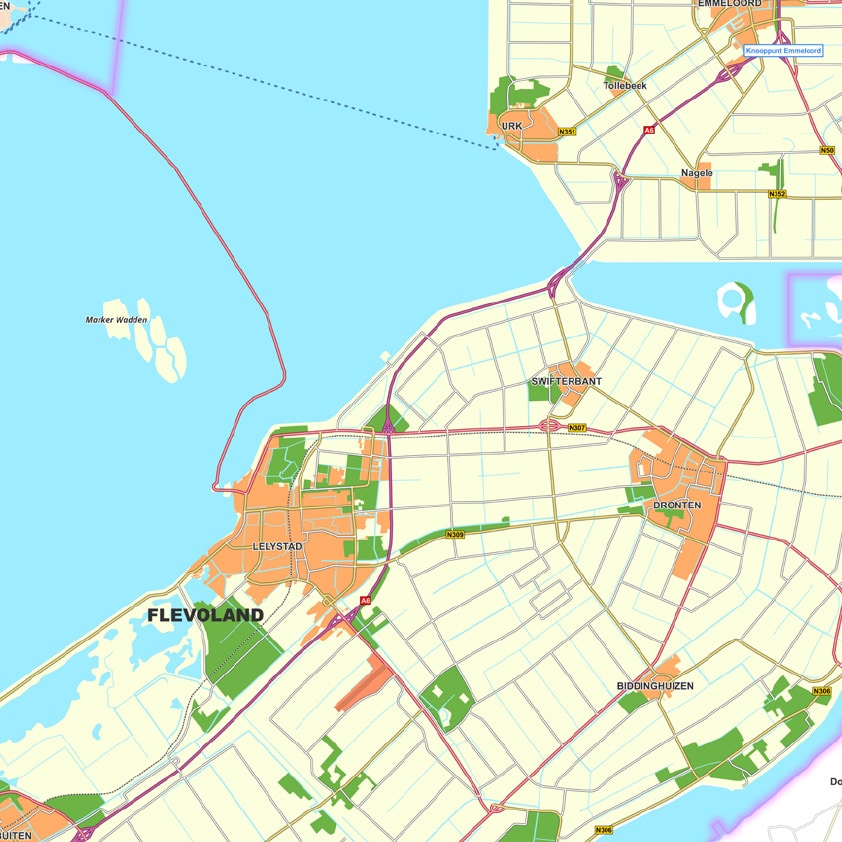 Kaart Flevoland - Afbeelding 2