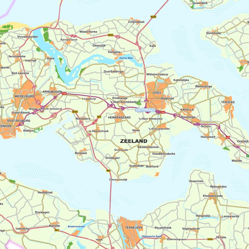 Kaart Zeeland - Afbeelding 2