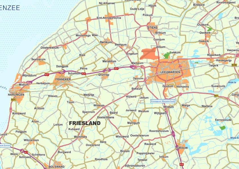 Kaart Friesland - Afbeelding 2