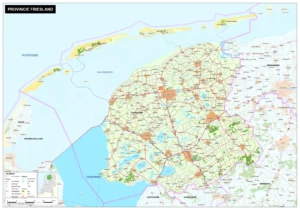Kaart Friesland