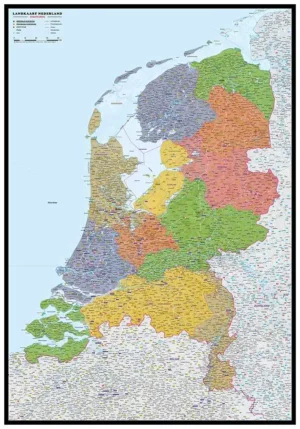 Gedetailleerde Kaart Nederland Staatkundig