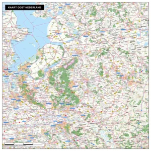 Kaart Oost-Nederland