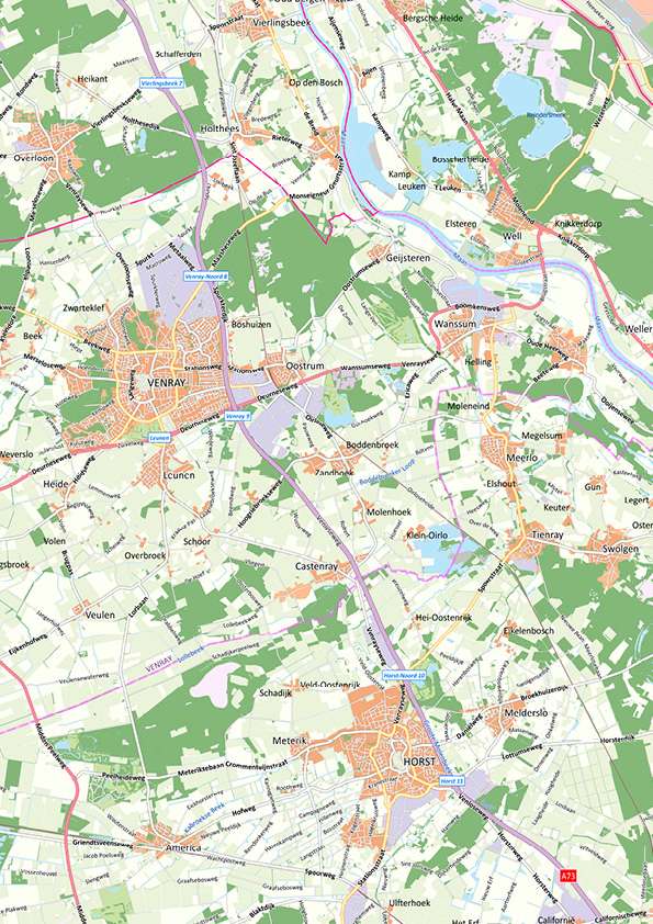 Kaart Noord-Limburg - Afbeelding 2