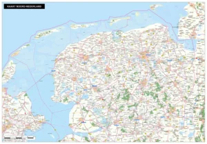 Kaart Noord-Nederland