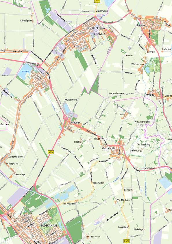 Kaart Oost-Groningen - Afbeelding 2