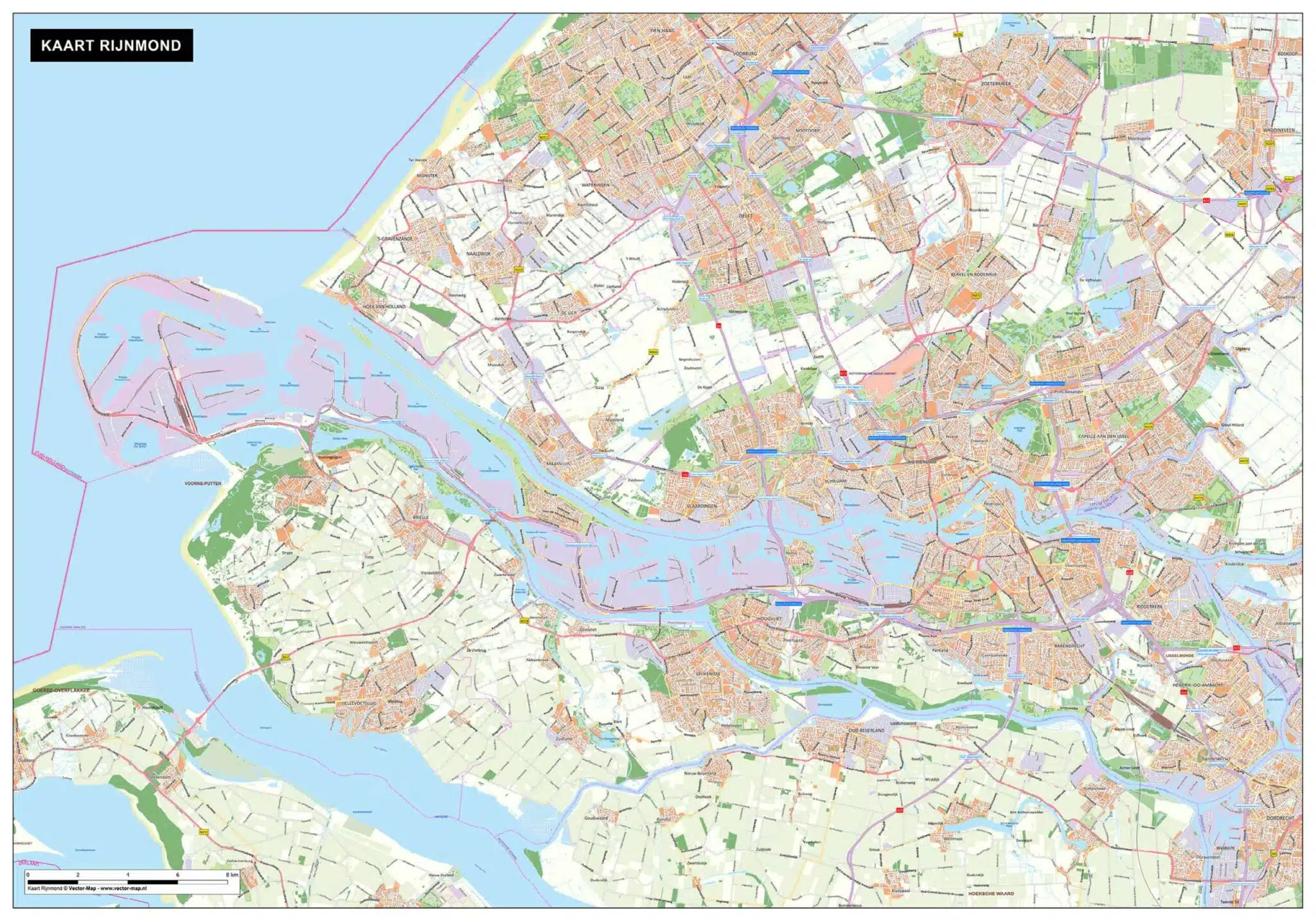 Kaart Rijnmond