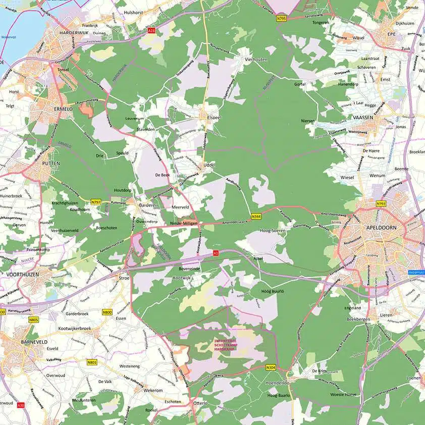 Kaart Veluwe - Afbeelding 2