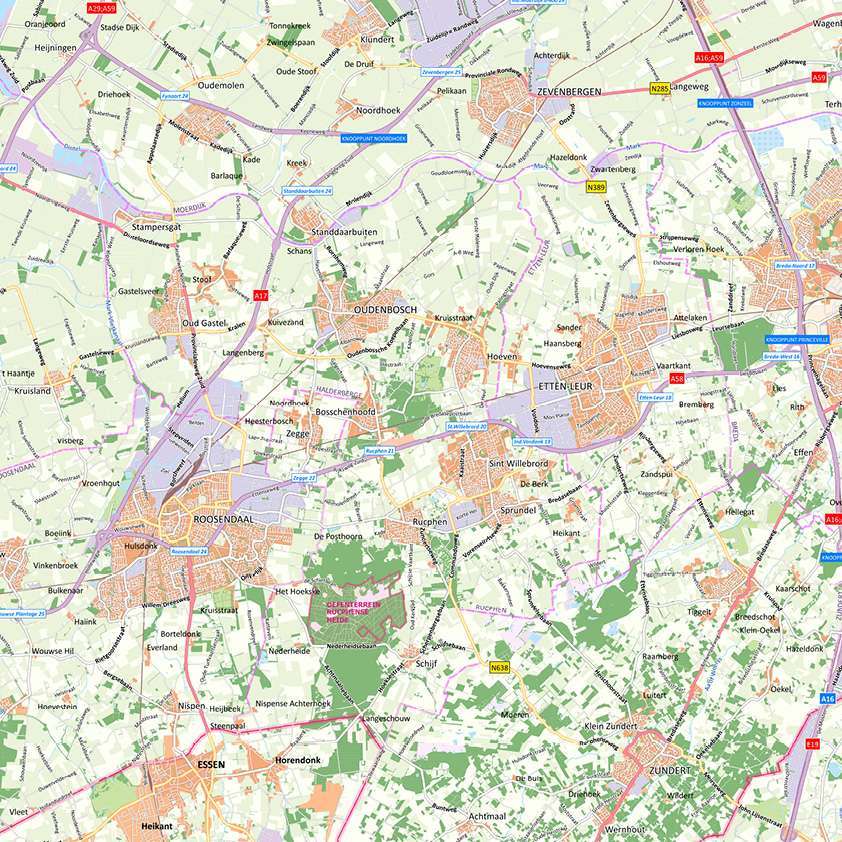 Kaart West Noord-Brabant - Afbeelding 2