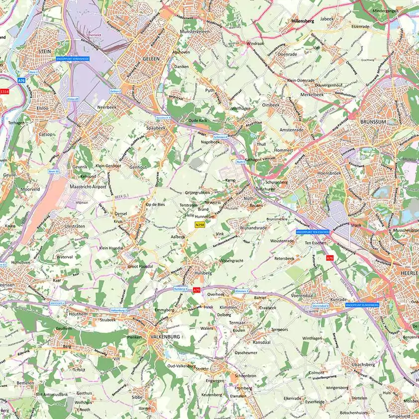 Kaart Zuid-Limburg - Afbeelding 2