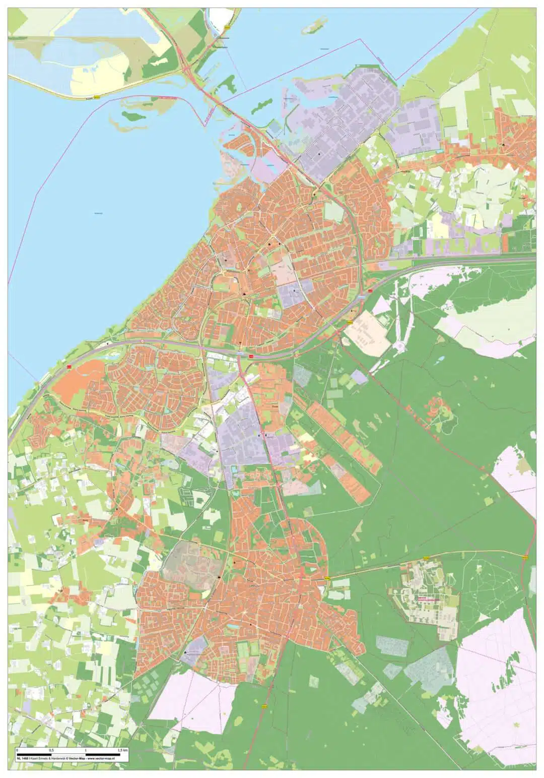 Kaart Ermelo & Harderwijk