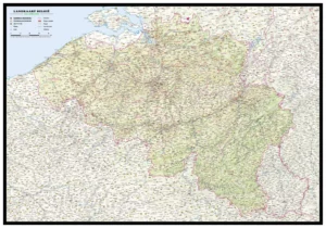 Kaart België Natuurkundig