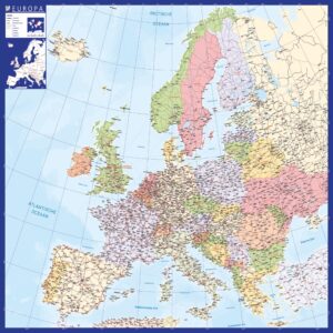Wegenkaart Europa staatkundig