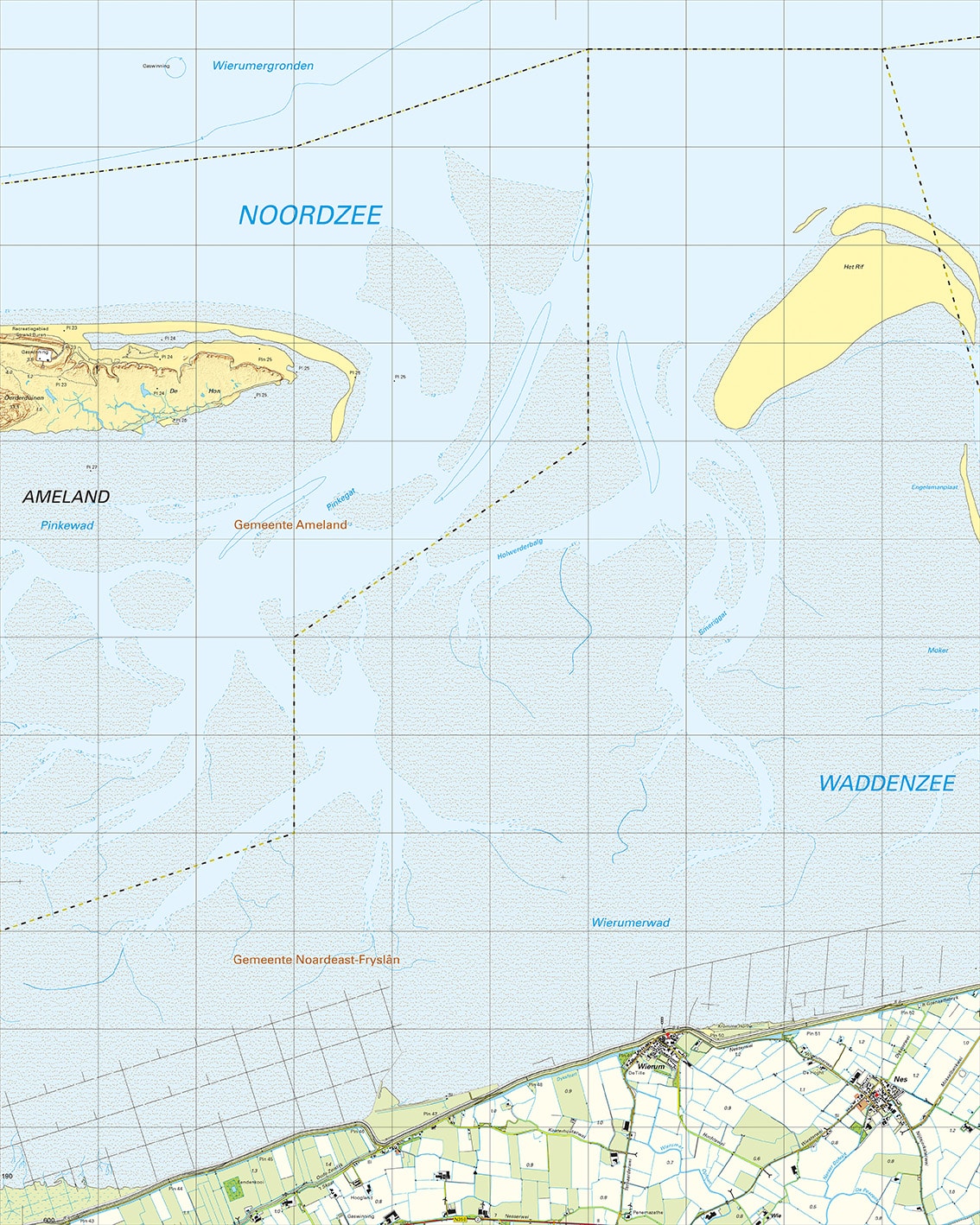 Topografische Kaart 02D Wierum digitaal
