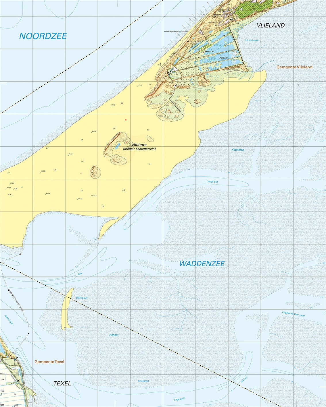 Topografische kaart 04G Kroon's polder digitaal