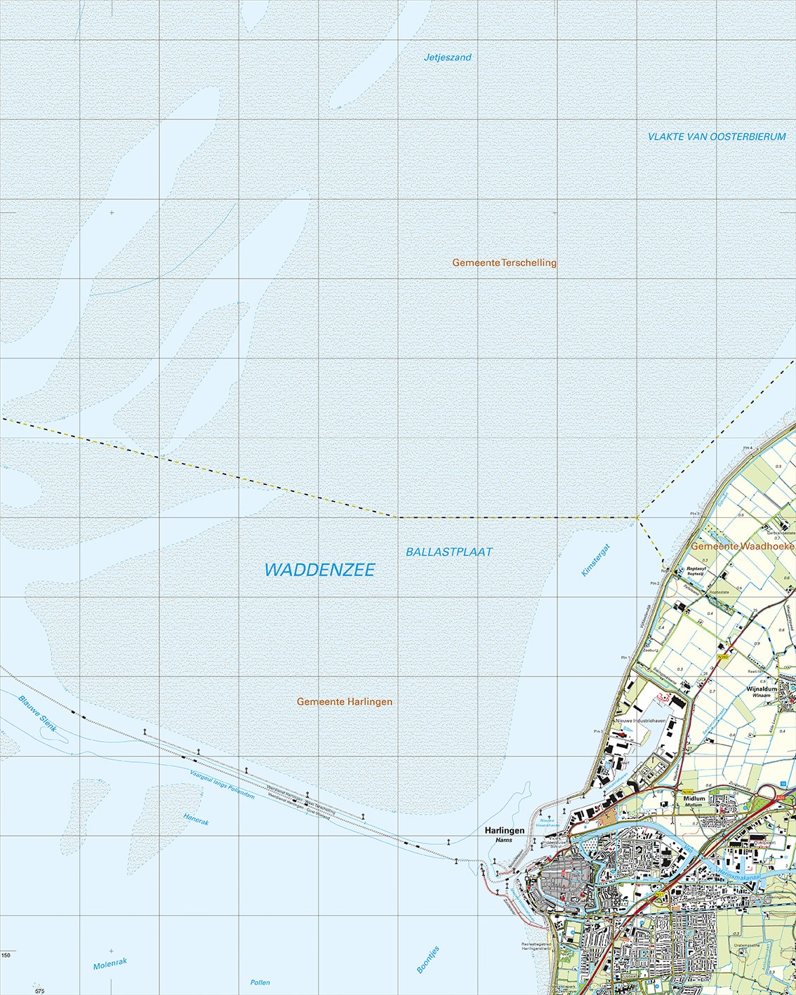 Topografische Kaart 05D Harlingen digitaal