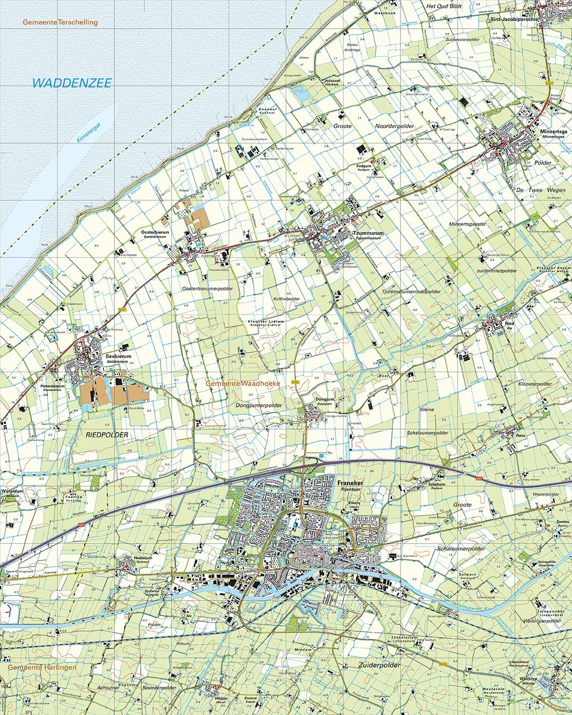 Topografische Kaart 05G Franeker digitaal