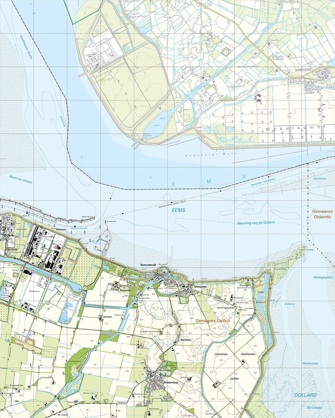 Topografische Kaart 08A Termunten digitaal