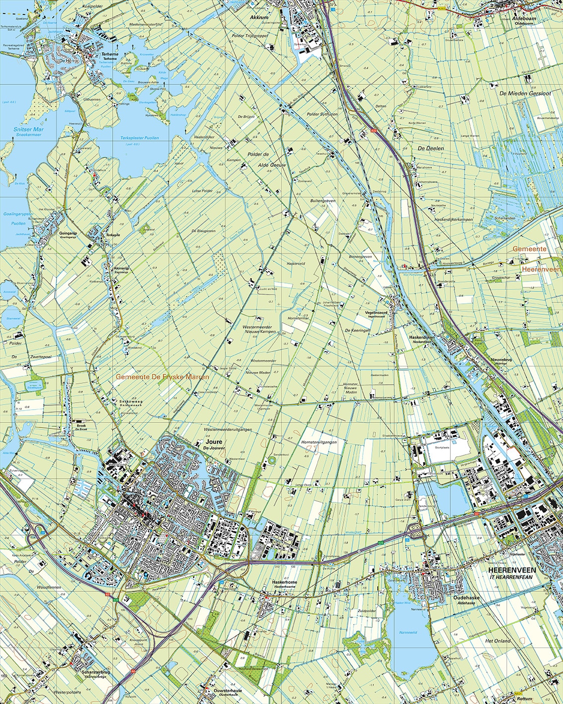 Topografische Kaart 11C Joure digitaal