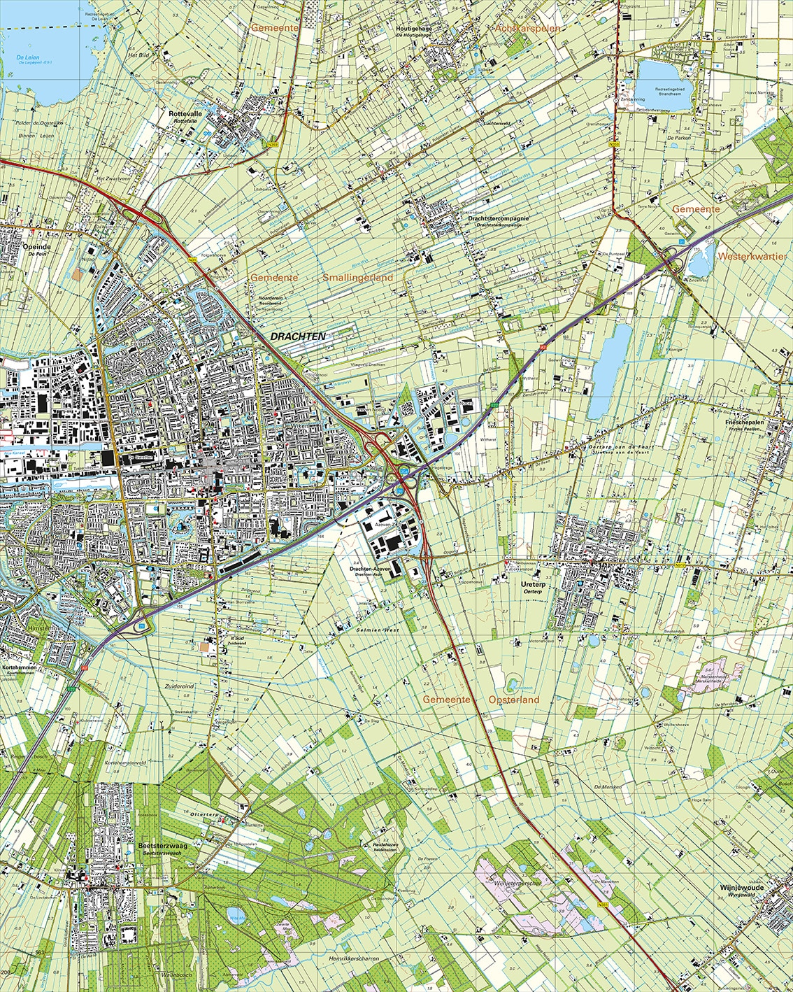 Topografische Kaart 11E Drachten digitaal
