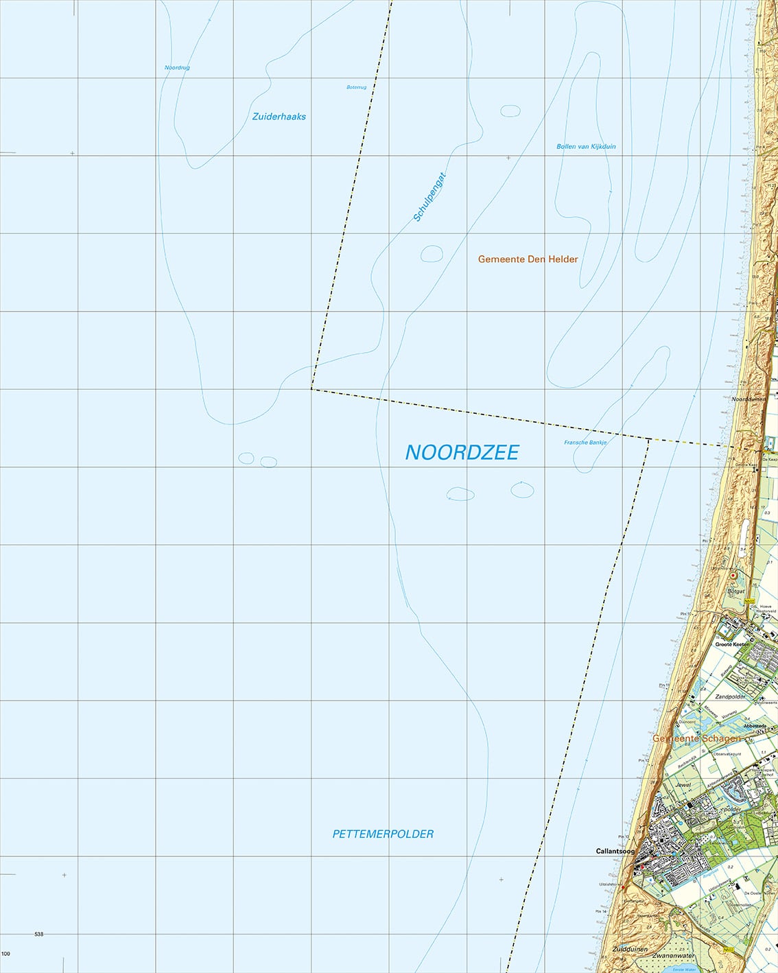 Topografische Kaart 14A Callantsoog digitaal