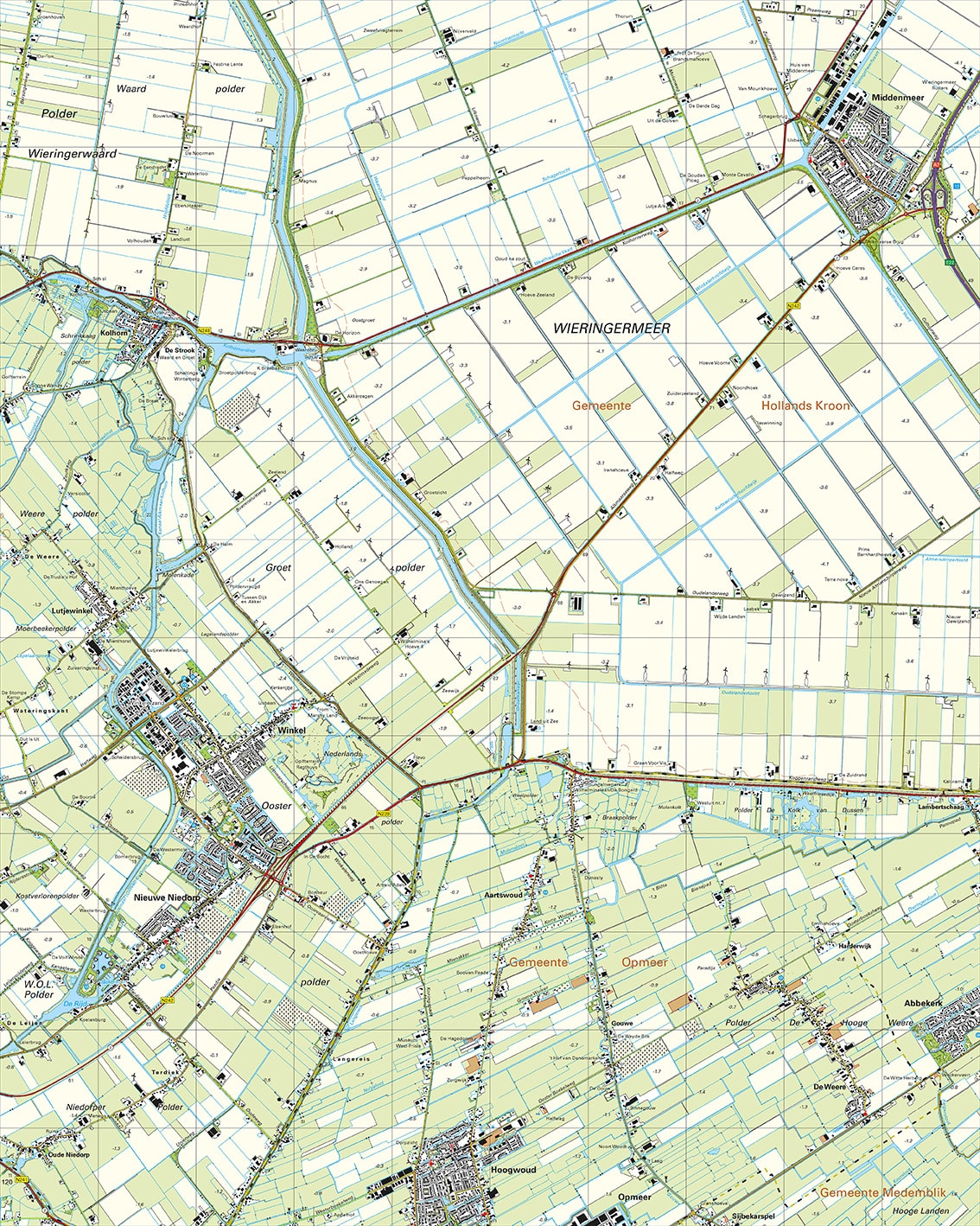 Topografische Kaart 14G Middenmeer digitaal