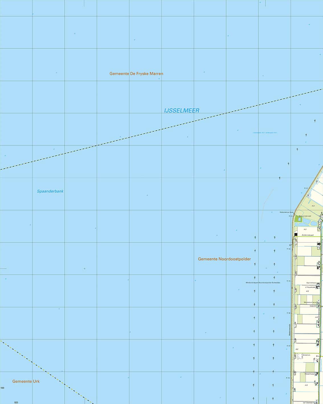 Topografische Kaart 15G Noordoostpolder digitaal