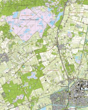 Topografische Kaart 17C Hoogeveen digitaal