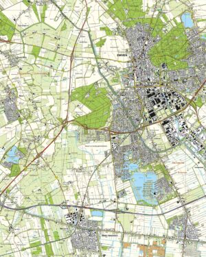 Topografische Kaart 17H Emmen digitaal