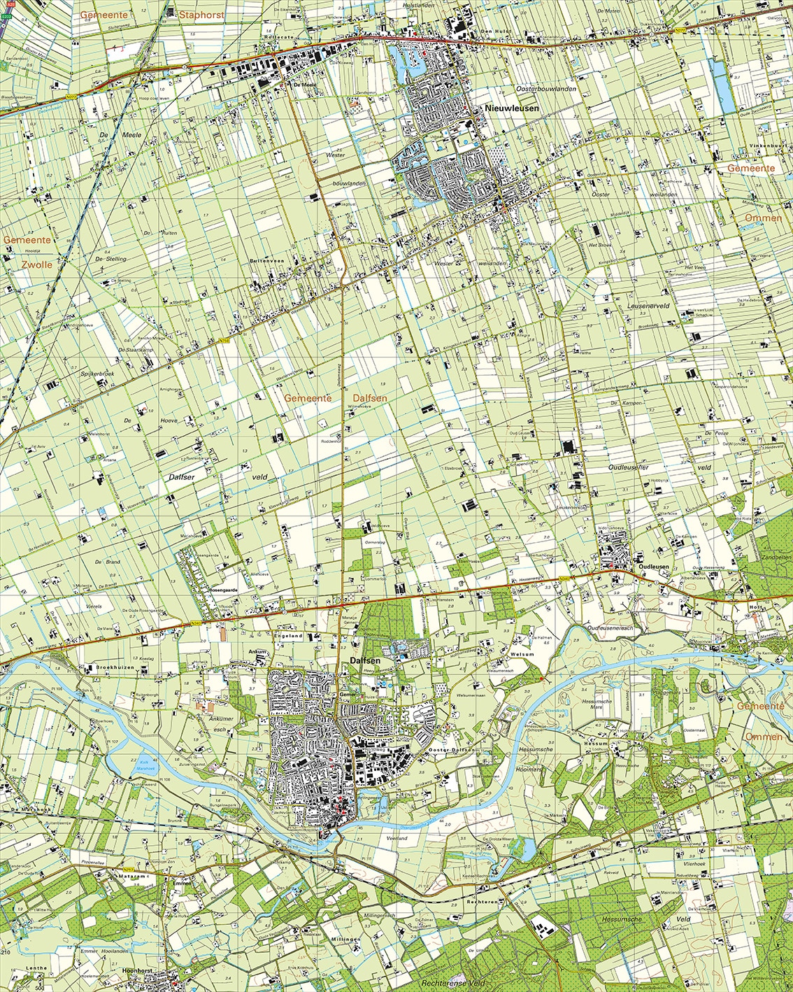 Topografische Kaart 21H Dalfsen digitaal