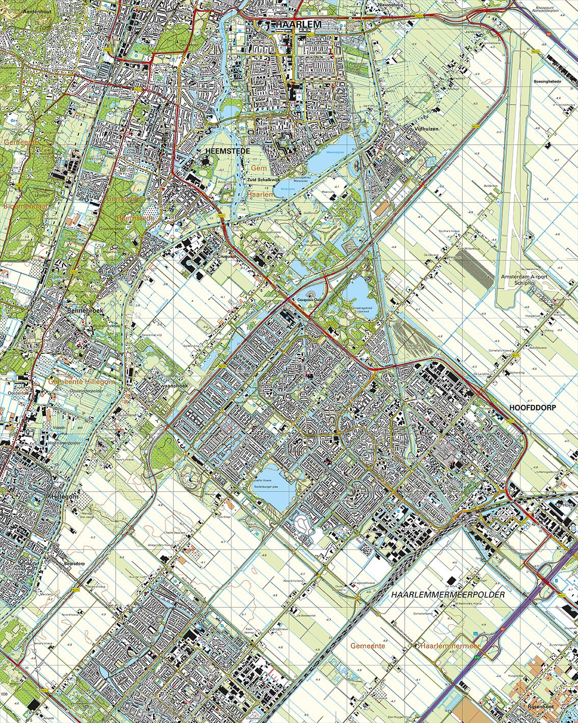 Topografische Kaart 25C Hoofddorp digitaal