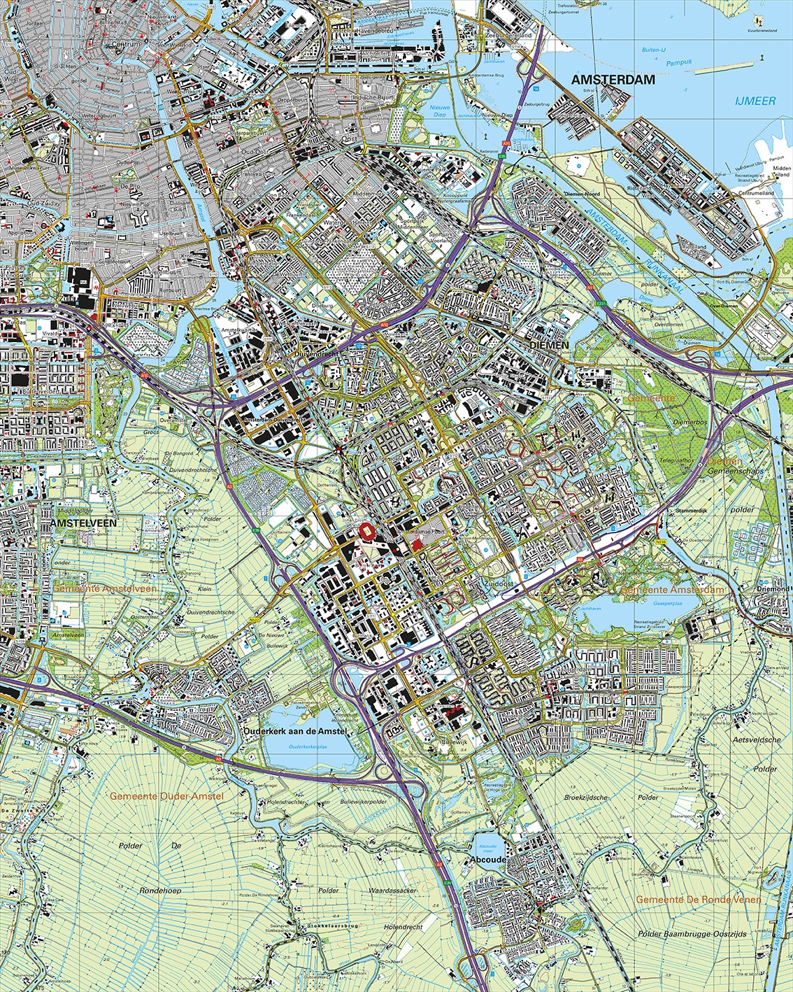 Topografische Kaart 25G Amsterdam digitaal