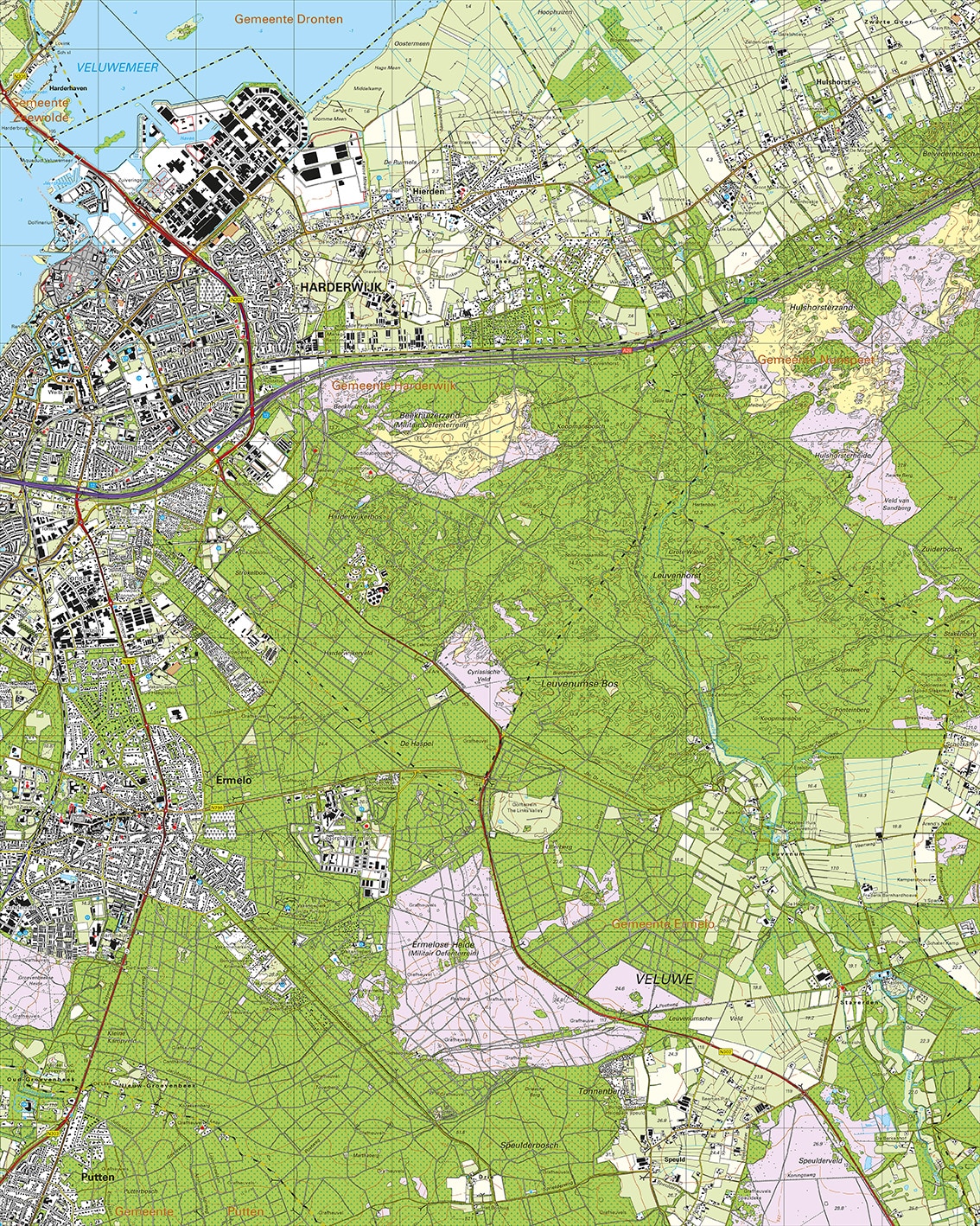 Topografische Kaart 26H Harderwijk digitaal