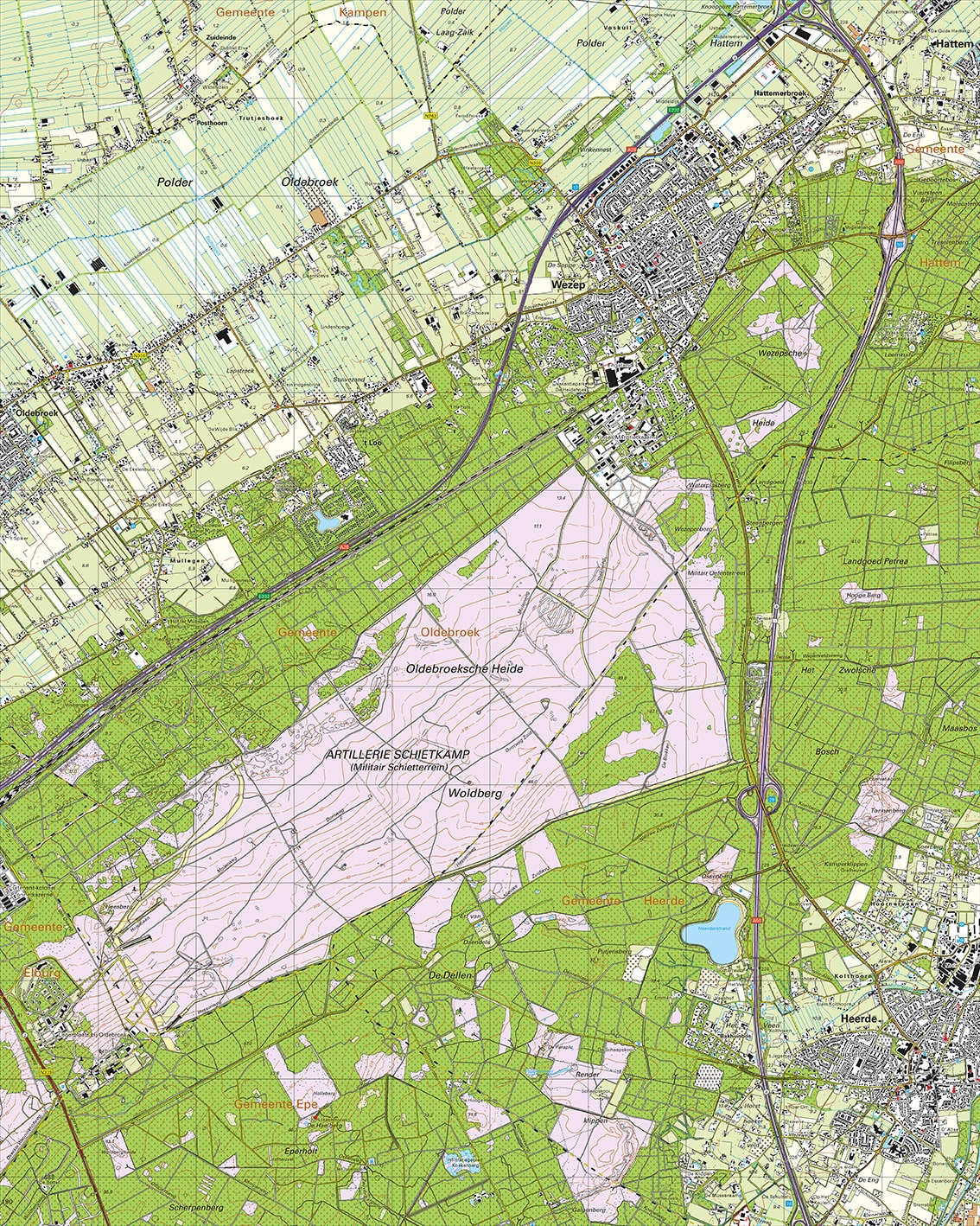 Topografische Kaart 27B Wezep digitaal