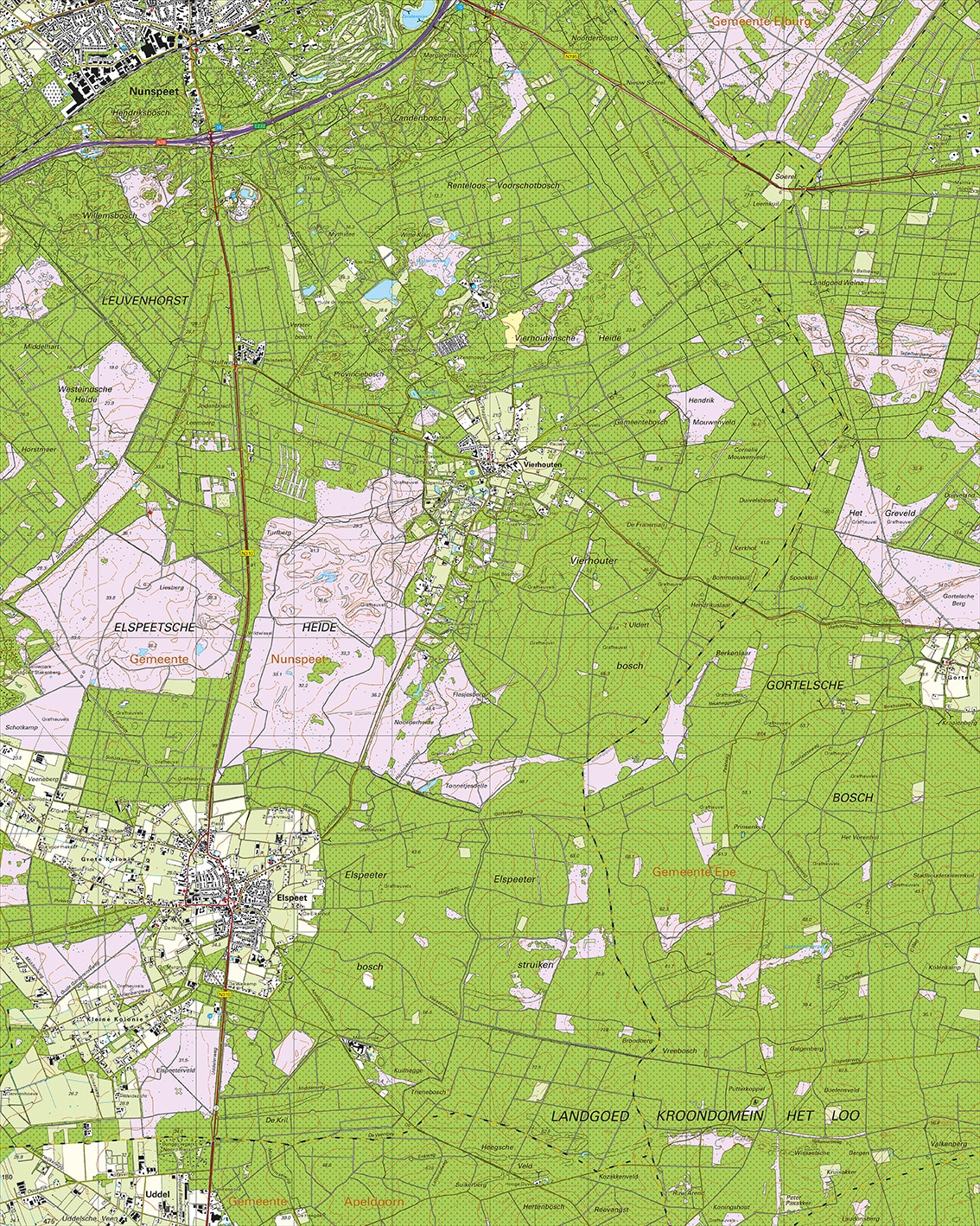 Topografische Kaart 27C Elspeet digitaal