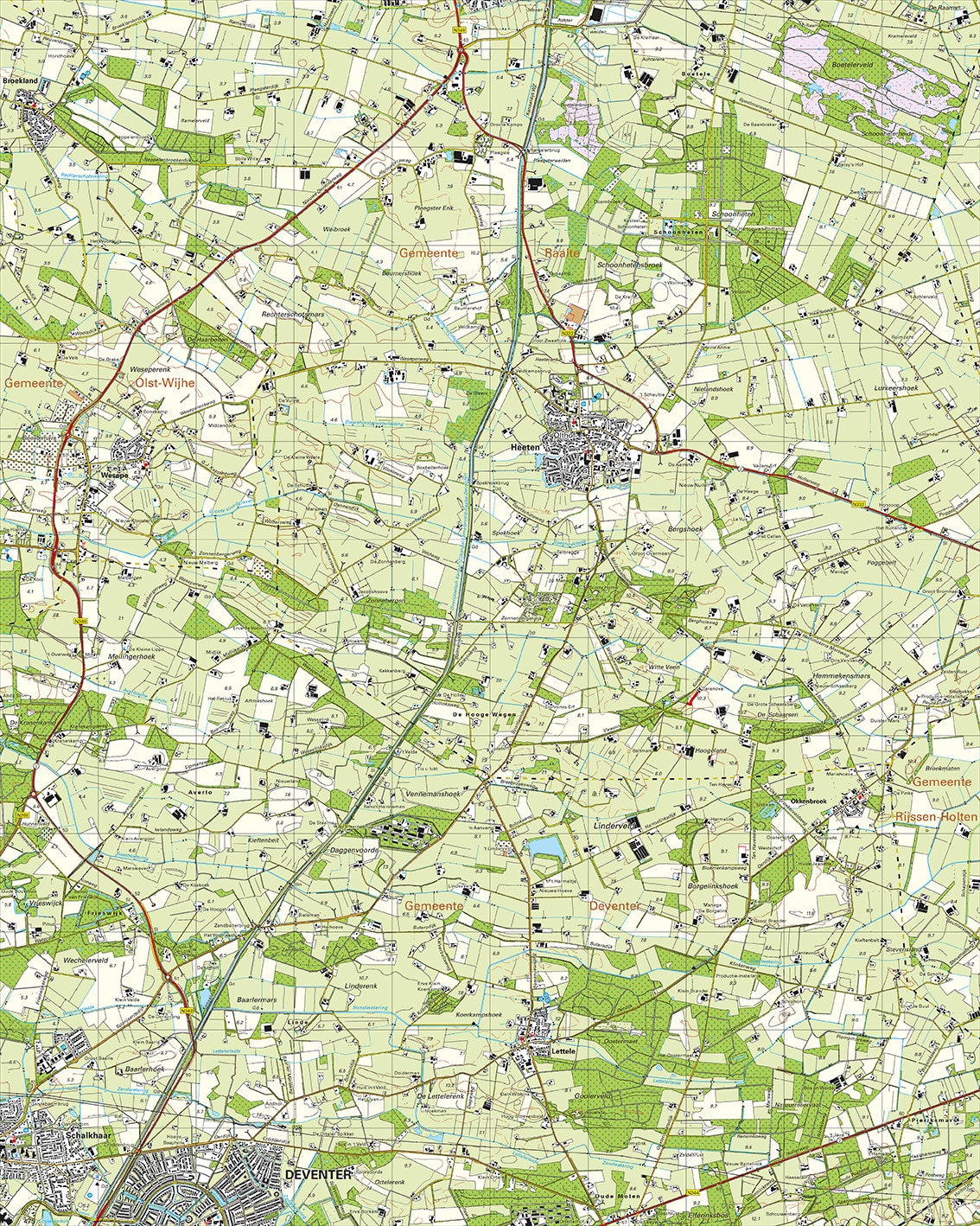 Topografische Kaart 27H Heeten digitaal