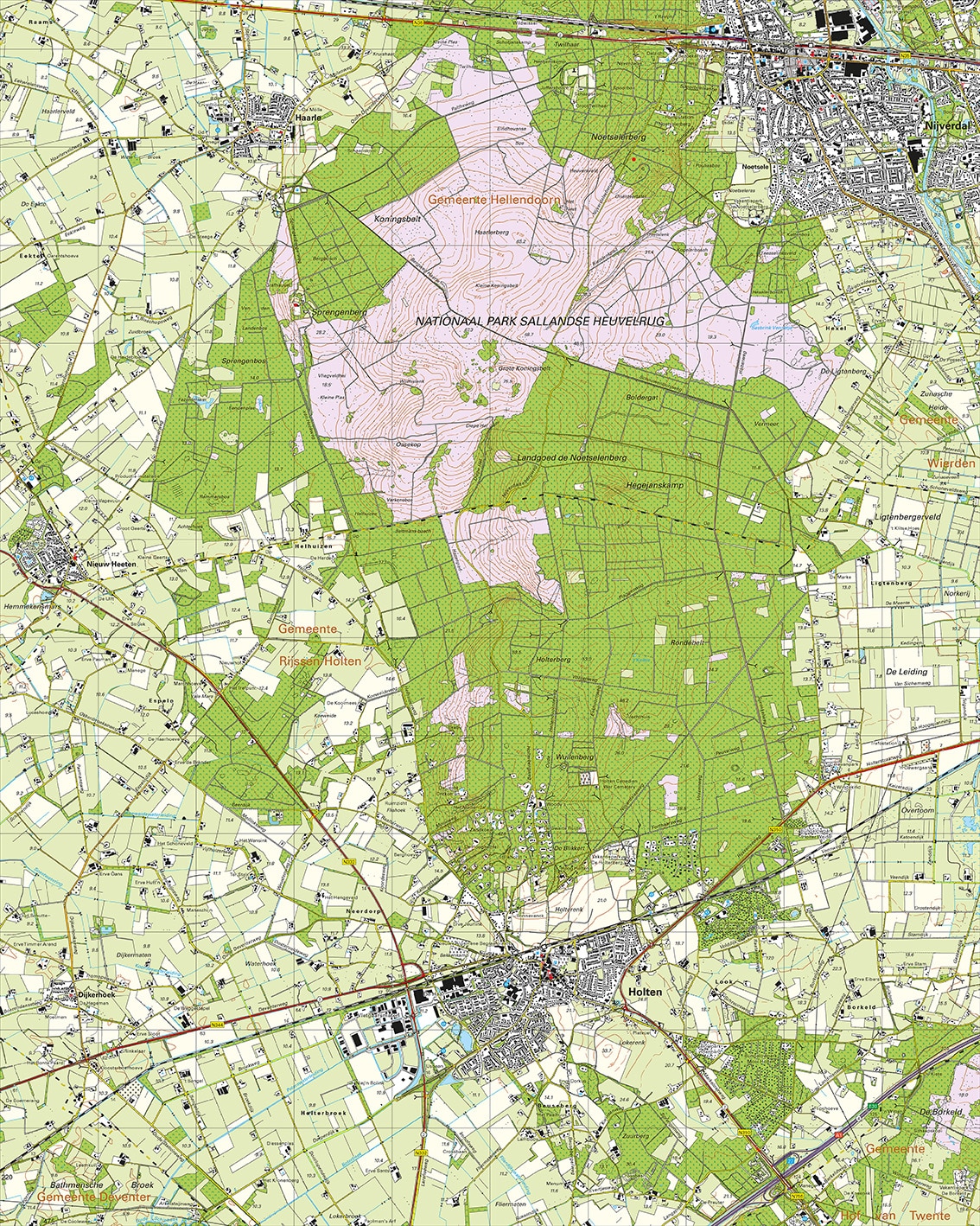 Topografische Kaart 28C Holten digitaal