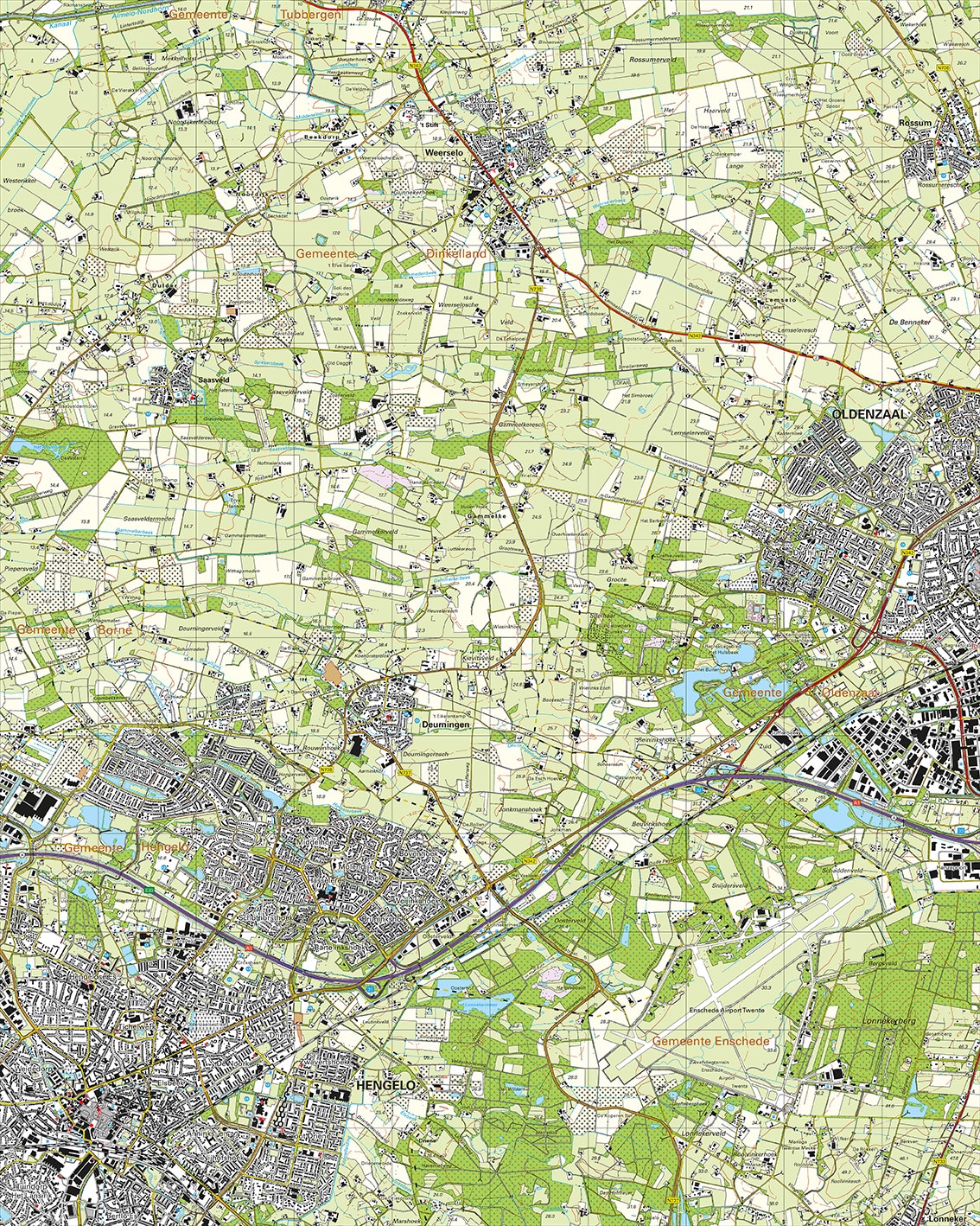 Topografische Kaart 28H Hengelo digitaal
