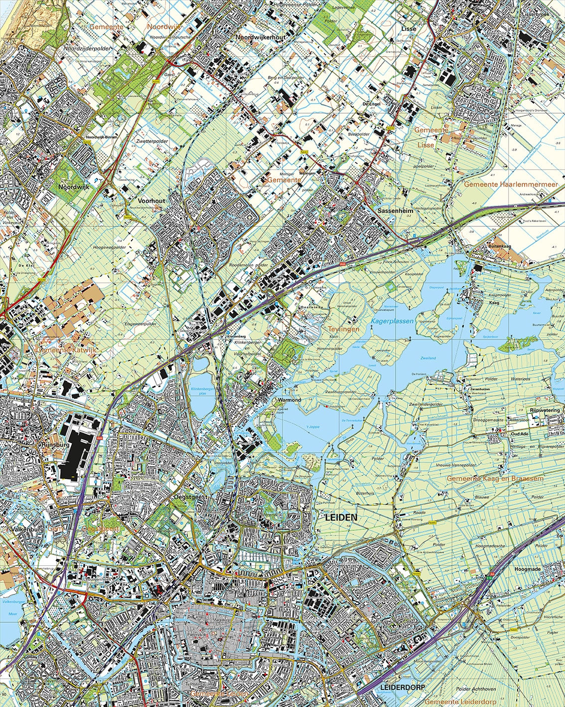 Topografische Kaart 30F Leiden digitaal
