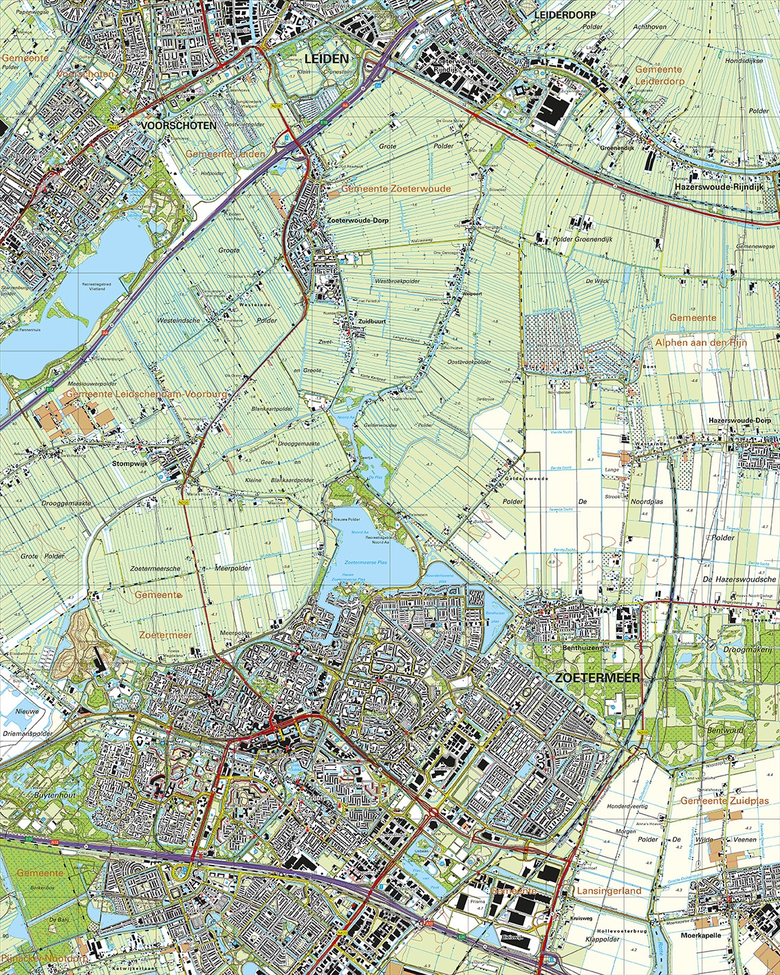 Topografische Kaart 30H Zoetermeer digitaal