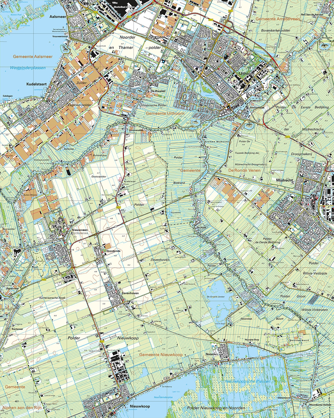 Topografische Kaart 31B Uithoorn digitaal