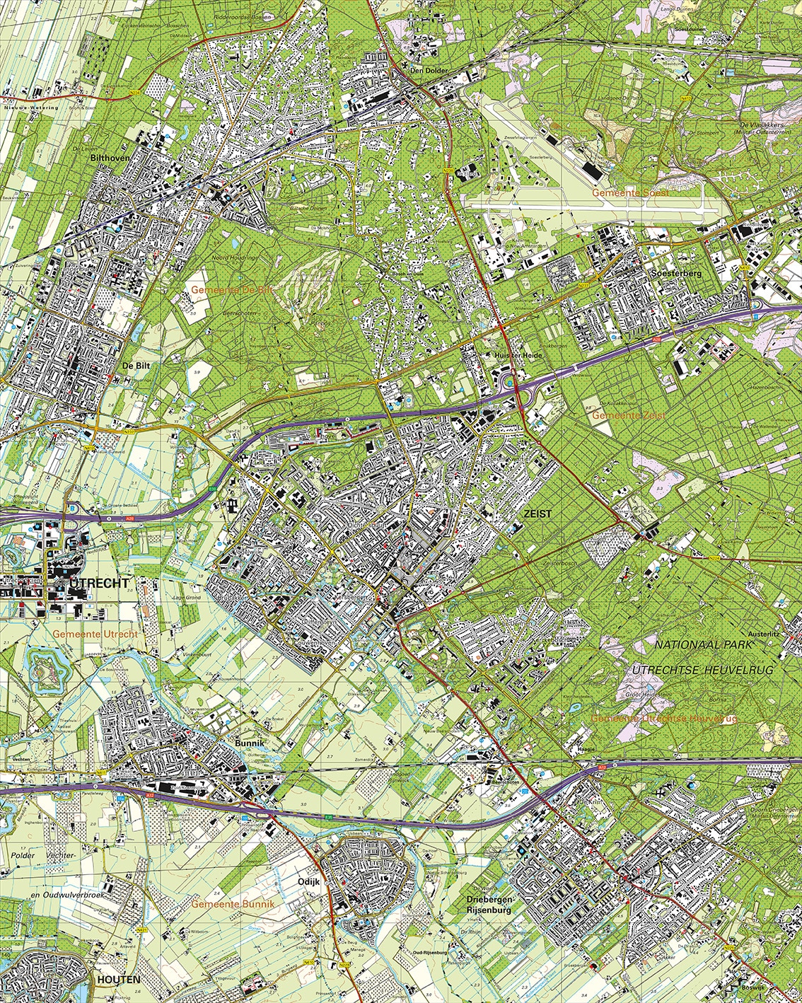 Topografische Kaart 32C Zeist digitaal
