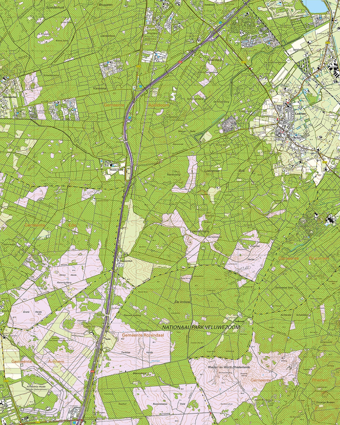 Topografische Kaart 33D Loenen digitaal